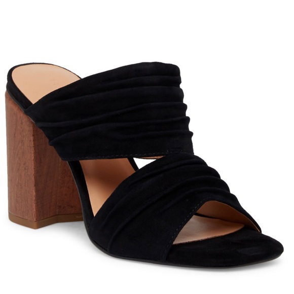 Halston Heritage Shoes - Hailstones Heritage Kiera SuedeHeeled Slide Sandal
